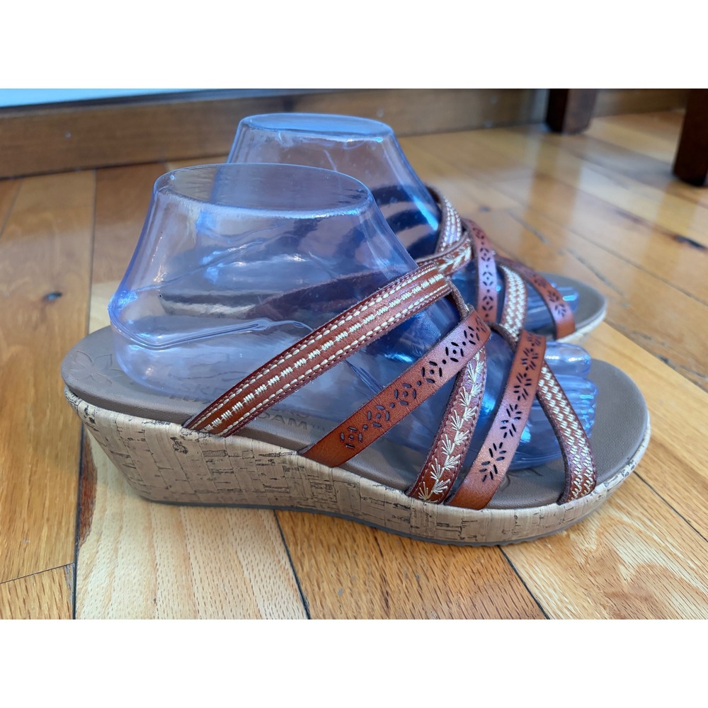 Skechers Beverlee Wedge Strappy Sandals Size 9
